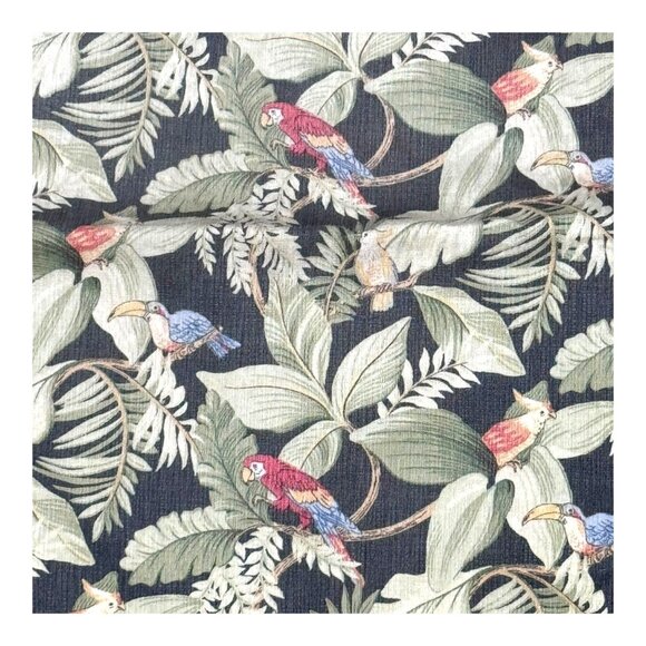 Tropical Parrot Print Zippered Pillow Cover Home Birds Paradise Throw Cover 20" - Picture 2 of 5